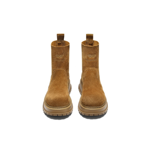 百丽复古时尚时装靴女2025冬新厚底增高舒适休闲短靴B2909DZ5