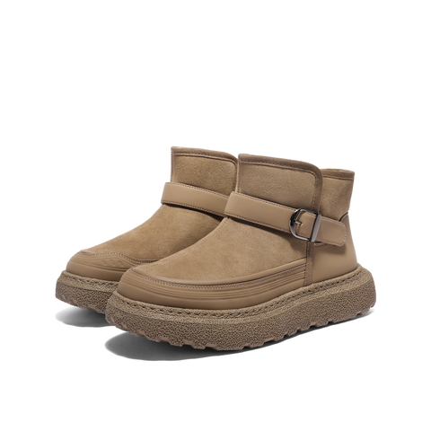 百丽休闲保暖雪地靴男靴2025新款冬季厚底棉靴户外东北靴A2270DD5