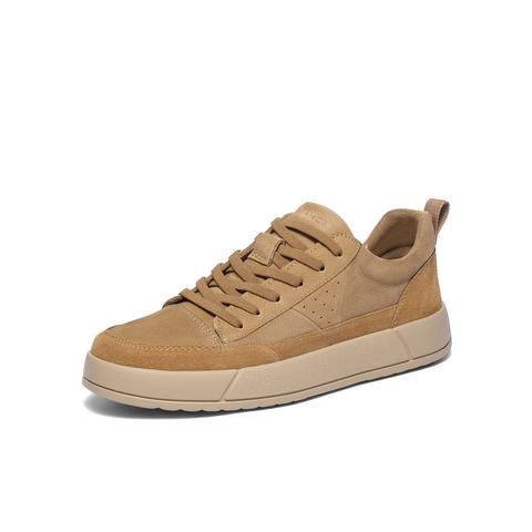 百丽时尚潮搭休闲鞋男2025新款冬季舒适厚底系带板鞋A2180DM5