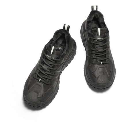 百丽厚底增高休闲鞋男25新冬防撞鞋头户外登山鞋运动鞋加绒A2231DM5