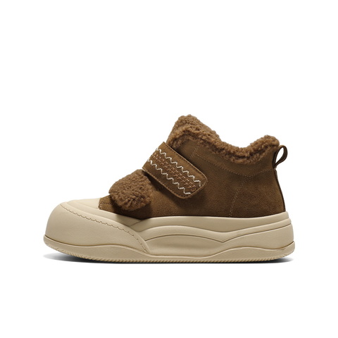 百丽精致刺绣毛毛鞋女2025冬新丑萌大头休闲鞋B3017DM5