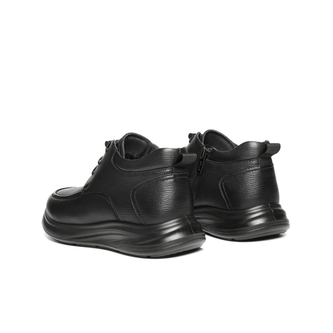 百丽高帮休闲皮鞋男2025新冬商场款羊皮革厚底保暖商务靴8XG11DD5