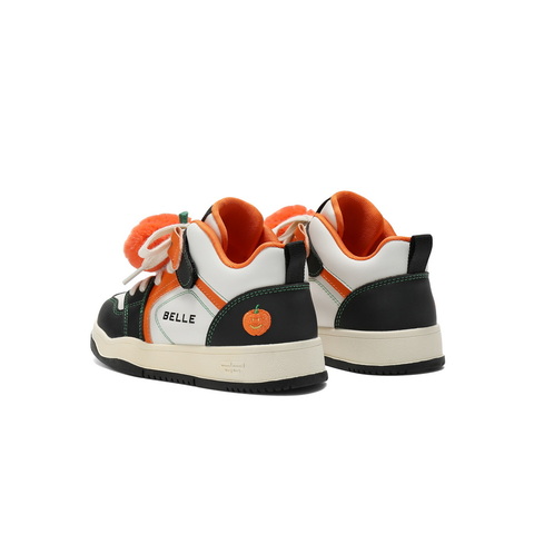 百丽时尚撞色高帮板鞋女童2025冬新商场同款绒毛球休闲鞋82130D85