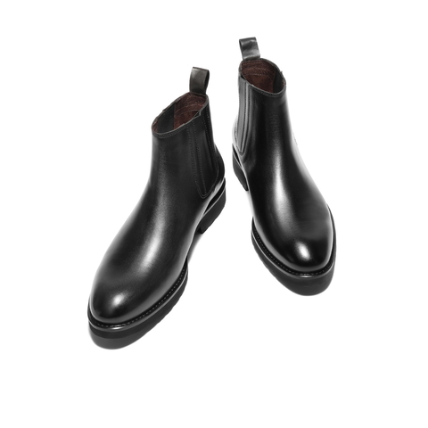 百丽时尚休闲切尔西靴男士2025新款冬季舒适潮搭套筒短靴D9P40DD5