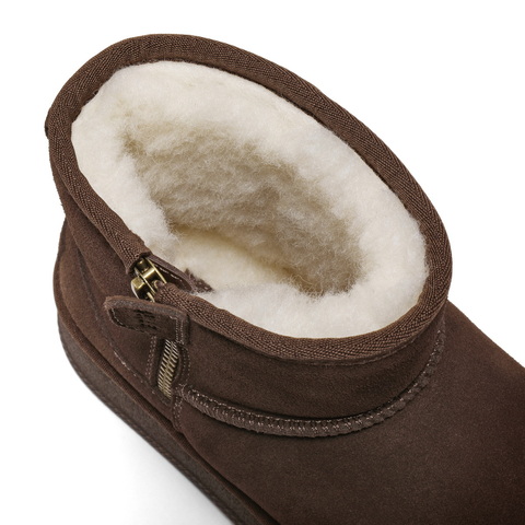 百丽复古厚底增高雪地靴女2025冬新加毛保暖百搭休闲短靴B2925DD5