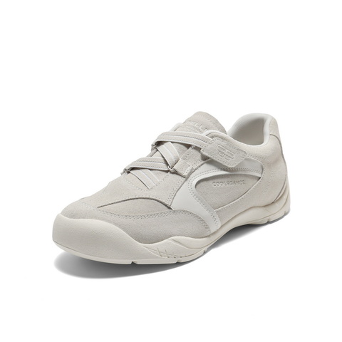 百丽清爽撞色小白鞋女2025秋新便捷魔术贴舒适休闲鞋3RTB1CM5