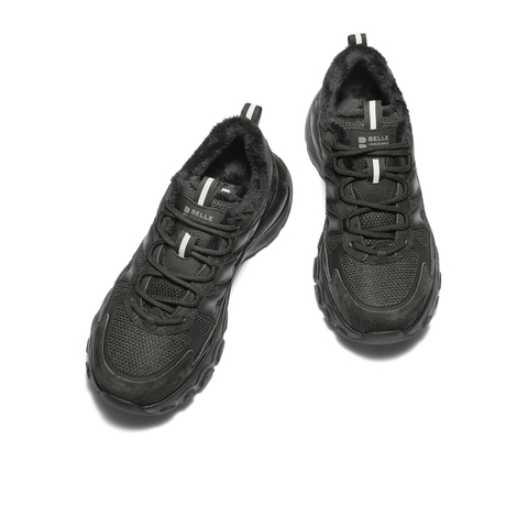 百丽厚底增高休闲鞋男鞋2025新款秋季户外潮搭老爹鞋加绒A2198CM5