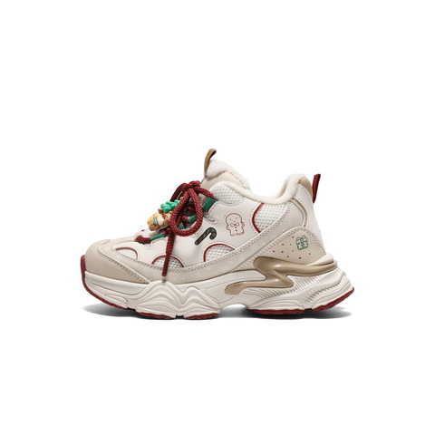 百丽时尚撞色厚底老爹鞋女童2025冬新商场同款童趣休闲鞋50603D85