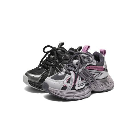 百丽撞色拼接老爹鞋童鞋2025冬新商场同款厚底运动休闲鞋V5155D85