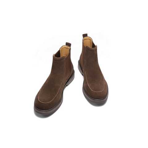 百丽时尚潮搭休闲靴男2025新款冬季户外短靴切尔西靴A2174DD5