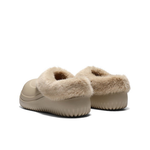 百丽绒绒毛毛鞋女2025冬新厚底增高舒适翻毛保暖休闲半拖B3018DA5