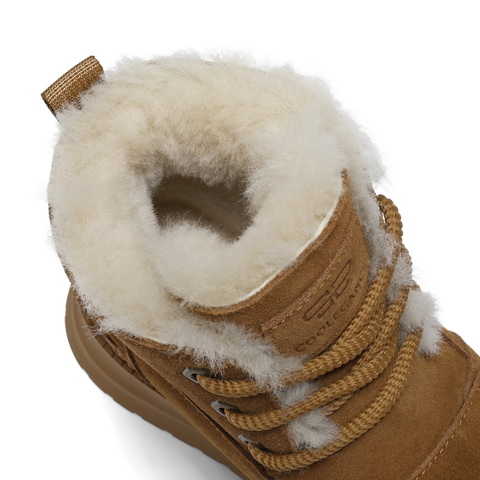 百丽复古时尚魔术贴雪地靴女2025冬新厚底加毛保暖东北靴B2957DD5