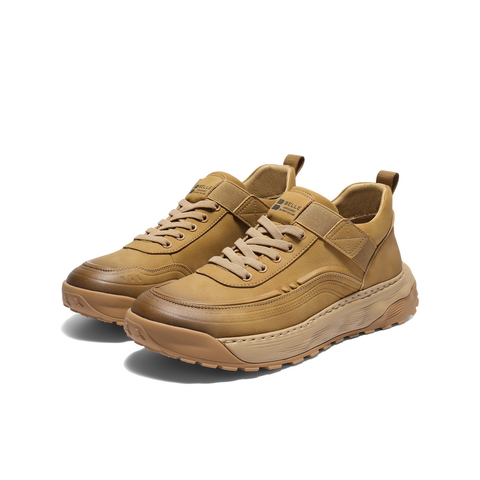 百丽户外休闲高帮工装鞋男2025新款冬季免系带厚底增高鞋A2172DM5