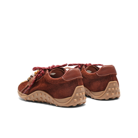 百丽复古风德训鞋女2025秋新双鞋带舒适薄底运动休闲鞋B2902CM5