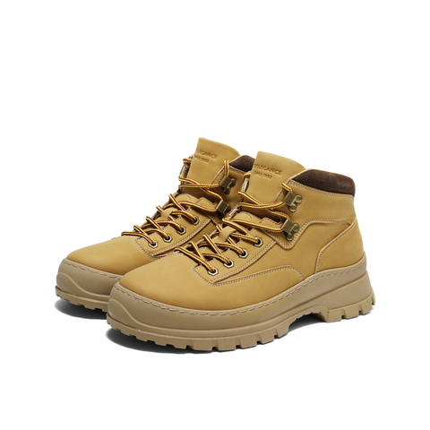 百丽高帮休闲工装靴男士2025新款冬厚底增高马丁靴加绒A2292DD5