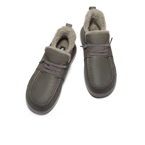 百丽高帮休闲工装鞋男2025新款冬商场款牛皮潮搭保暖短靴8WJ01DD5