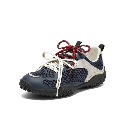 百丽透气大网孔老爹鞋女2025秋新时尚撞色薄底运动休闲鞋B2812CM5