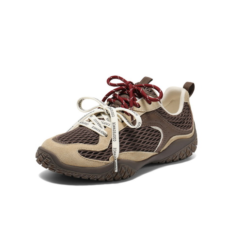 百丽透气大网孔老爹鞋女2025秋新时尚撞色薄底运动休闲鞋B2812CM5