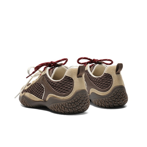 百丽透气大网孔老爹鞋女2025秋新时尚撞色薄底运动休闲鞋B2812CM5