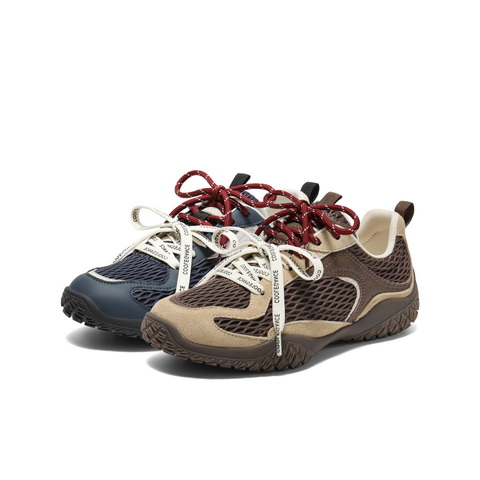 百丽透气大网孔老爹鞋女2025秋新时尚撞色薄底运动休闲鞋B2812CM5