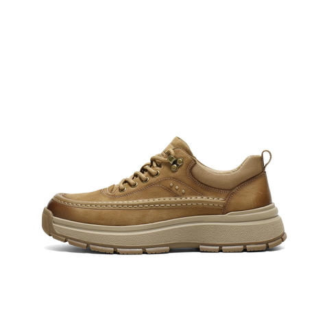 百丽厚底增高休闲鞋男2026新款春季牛皮革户外潮搭工装鞋A2281AM6