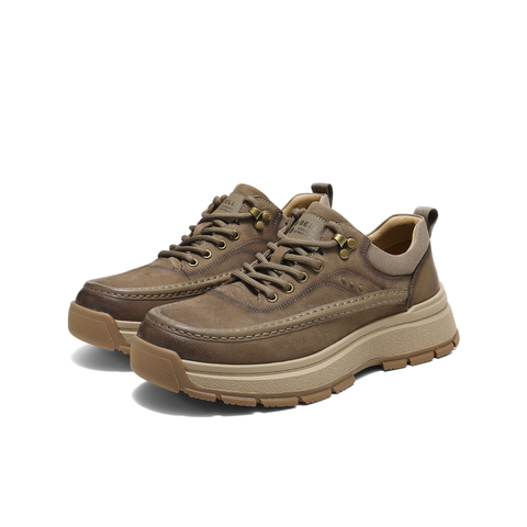 百丽厚底增高休闲鞋男2026新款春季牛皮革户外潮搭工装鞋A2281AM6