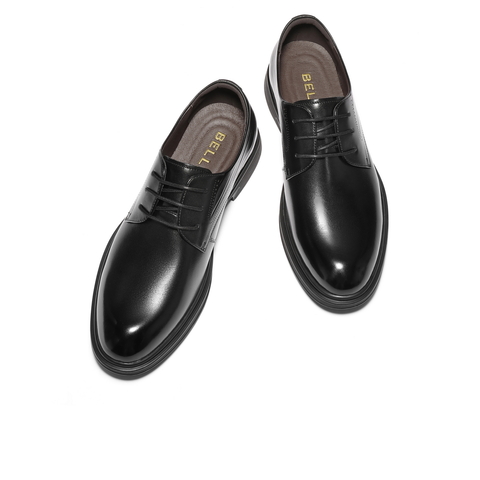 百丽英伦风商务皮鞋男2026新春商场款牛皮革通勤正装皮鞋8YJ01AM6