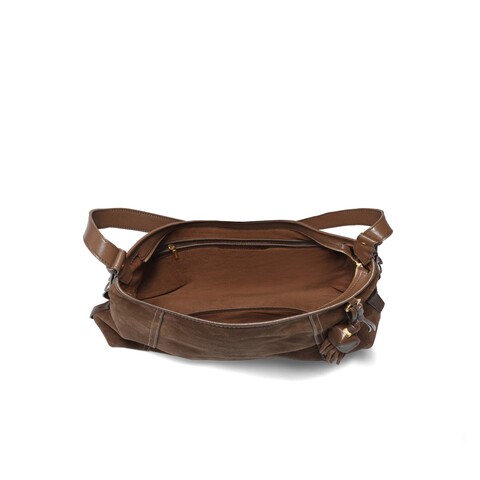 百丽包女25新款升级版流浪摩卡慵懒hobo单肩斜挎托特包Z9410AX6