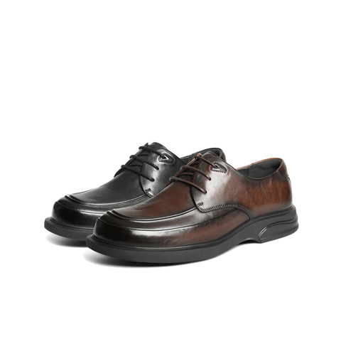 百丽舒适简约商务鞋男2026新款春季商场款牛皮革休闲皮鞋8YL01AM6