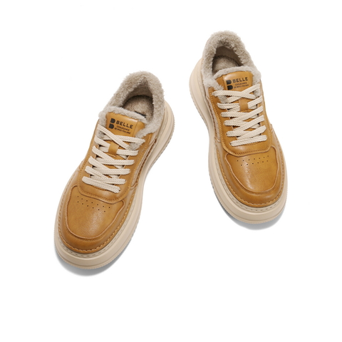 百丽厚底增高休闲板鞋男2026春新商场同款复古潮搭工装鞋8QZ01AM6