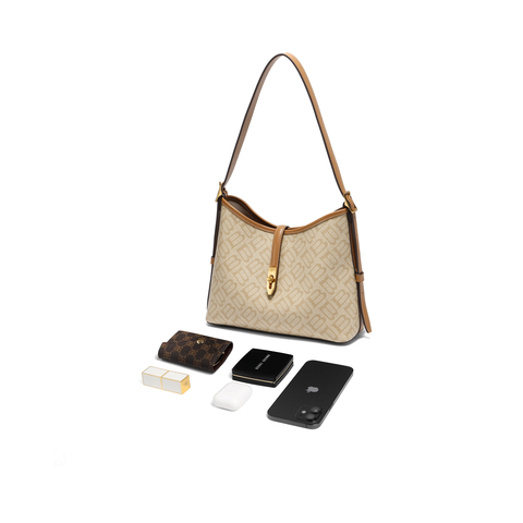 百丽包包女2024秋季新品复古通勤单肩斜挎腋下包X7023CX4