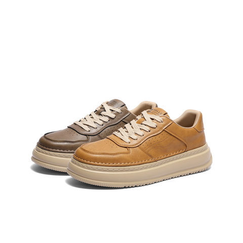 百丽厚底增高休闲板鞋男2026春新商场同款复古潮搭工装鞋8QZ01AM6