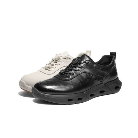 百丽户外休闲健步鞋男2026新款春季牛皮革舒适跑步运动鞋8YT01AM6