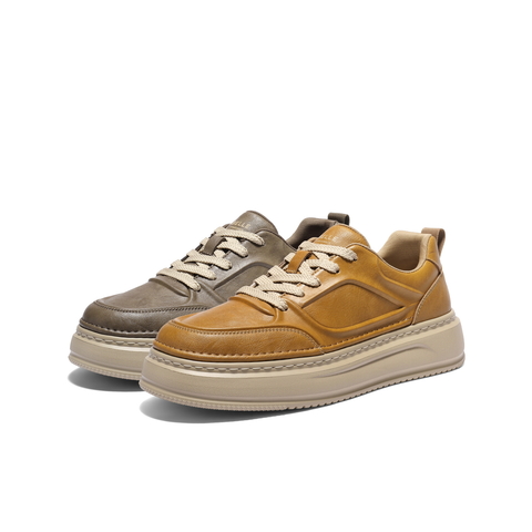 百丽复古潮搭工装鞋男2026新款春季商场同款厚底休闲板鞋8YN01AM6