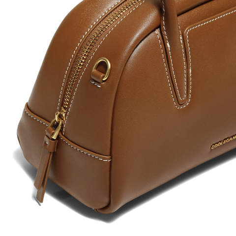 百丽包女25冬商场同款简约百搭牛皮单肩斜挎手提波士顿包BL881AX6