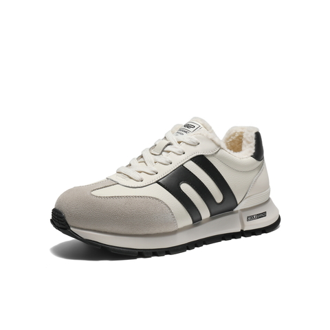 百丽高帮休闲运动鞋男2026新春商场款复古保暖阿甘德训鞋8PT11AM6