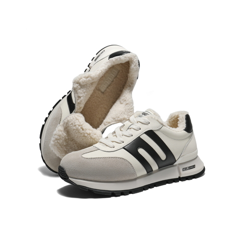 百丽高帮休闲运动鞋男2026新春商场款复古保暖阿甘德训鞋8PT11AM6