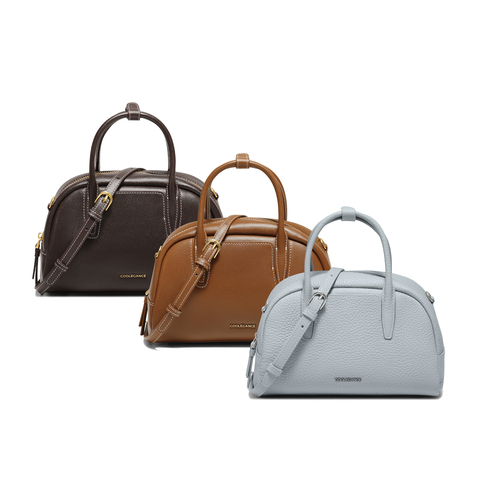 百丽包女25冬商场同款简约百搭牛皮单肩斜挎手提波士顿包BL881AX6