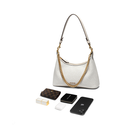 百丽包包女2025秋季新品复古通勤海鸥老花单肩斜挎腋下包XX7424AX6