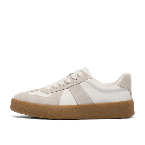 百丽潮搭休闲小白鞋男鞋2026春新复古运动德训鞋撞色板鞋A1703AM6