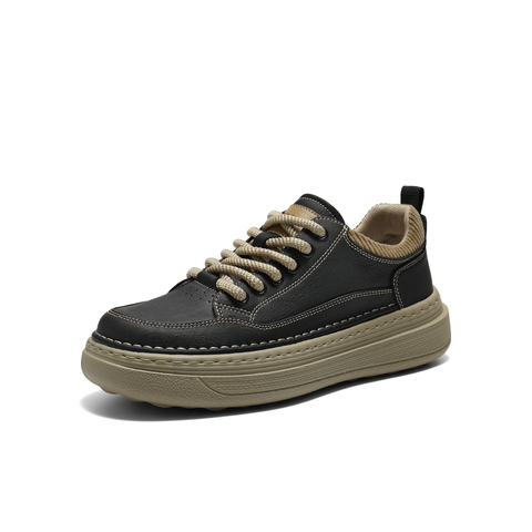 百丽复古潮搭休闲鞋男2026新春季商场款厚底增高工装板鞋8ZY01AM6