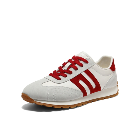 百丽复古撞色休闲运动鞋男2026新款春季商场款德训阿甘鞋8ZA01AM6