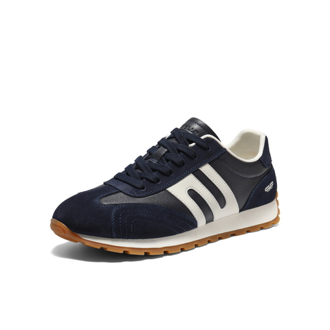 百丽复古撞色休闲运动鞋男2026新款春季商场款德训阿甘鞋8ZA01AM6