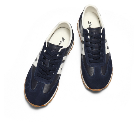 百丽复古撞色休闲运动鞋男2026新款春季商场款德训阿甘鞋8ZA01AM6