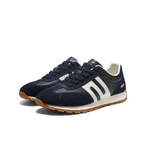 百丽复古撞色休闲运动鞋男2026新款春季商场款德训阿甘鞋8ZA01AM6