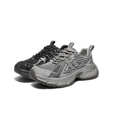 百丽蓝鲸老爹鞋男鞋2026春新复古潮搭厚底增高休闲运动鞋A2321AM6