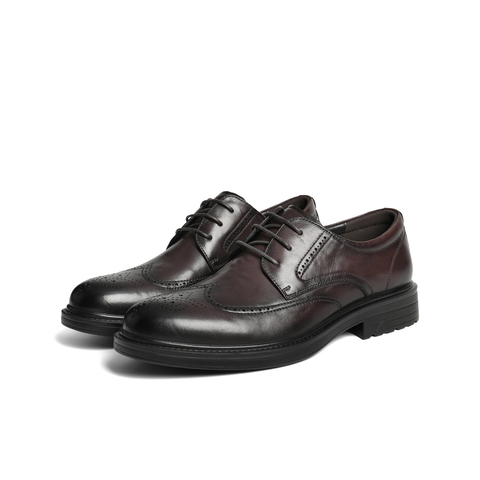 百丽布洛克商务鞋男2026新款春商场款牛皮革通勤正装皮鞋9AF01AM6