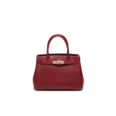 百丽包女25冬商场同款质感通勤真皮铂金包单肩斜挎手提包X7348AX6