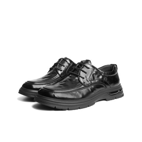 百丽厚底商务鞋男士2026新款春季商场同款牛皮革休闲皮鞋L6020AM6