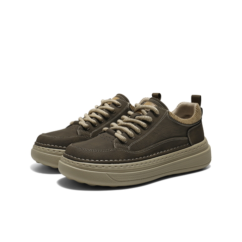 百丽复古潮搭休闲鞋男2026新春季商场款厚底增高工装板鞋8ZY01AM6